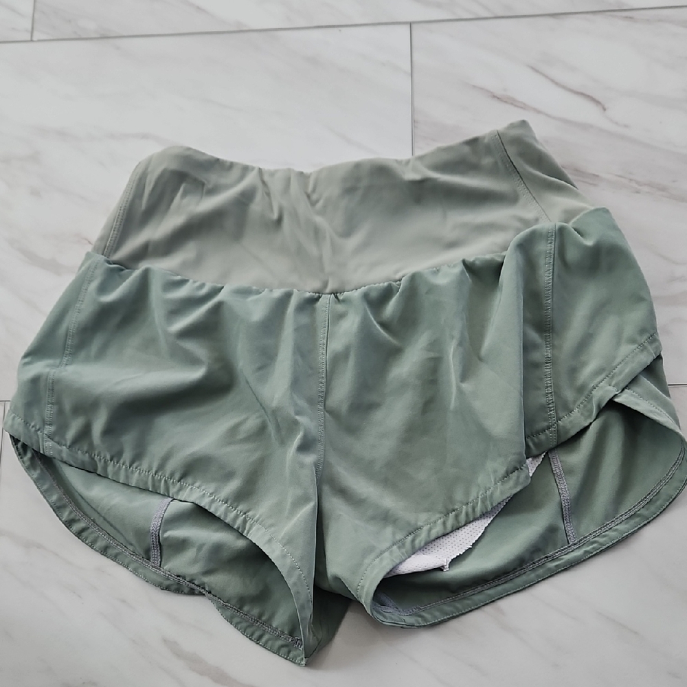 Women's Green Athletic Shorts